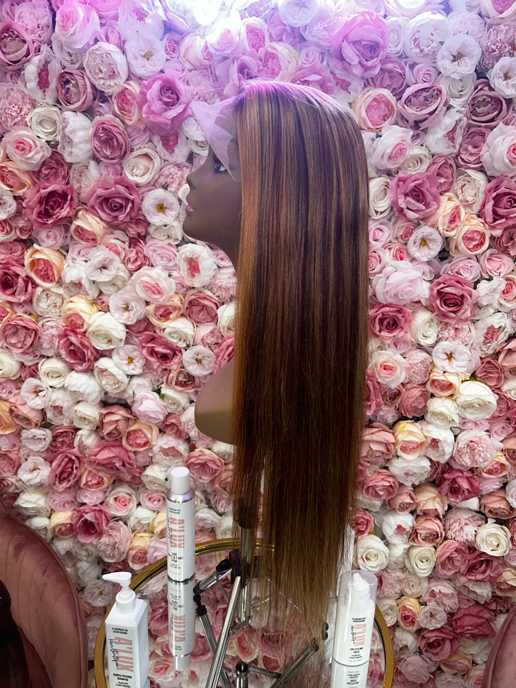 Passion Transparent Wig Collection "Honey Blonde Silky Straight 150% Density 13X4 Lace Frontal"