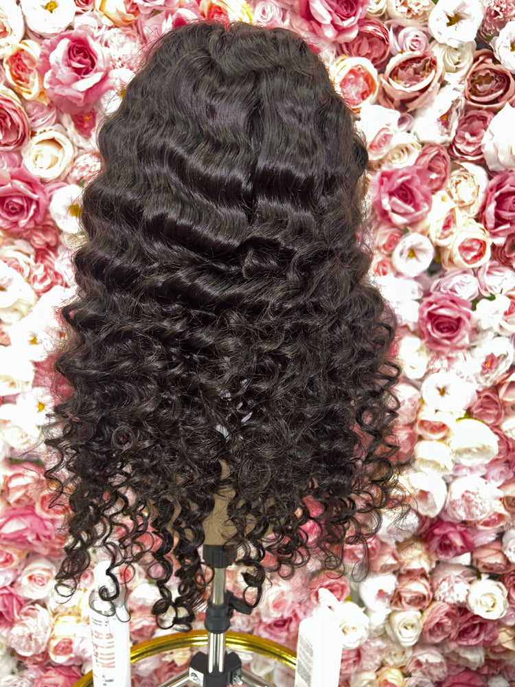 Plush Transparent Wig Collection "Deep Wave 180% Density 5X5 Closure"