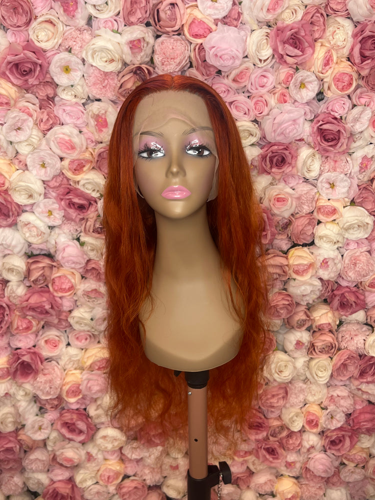 Luscious HD Orange Ginger Front Lace 13x4 180% Density Wig