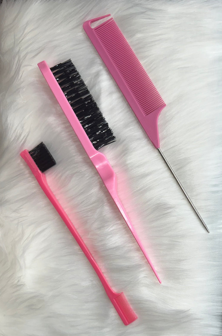 STYLING COMB & BRUSH 3 PIECE SET