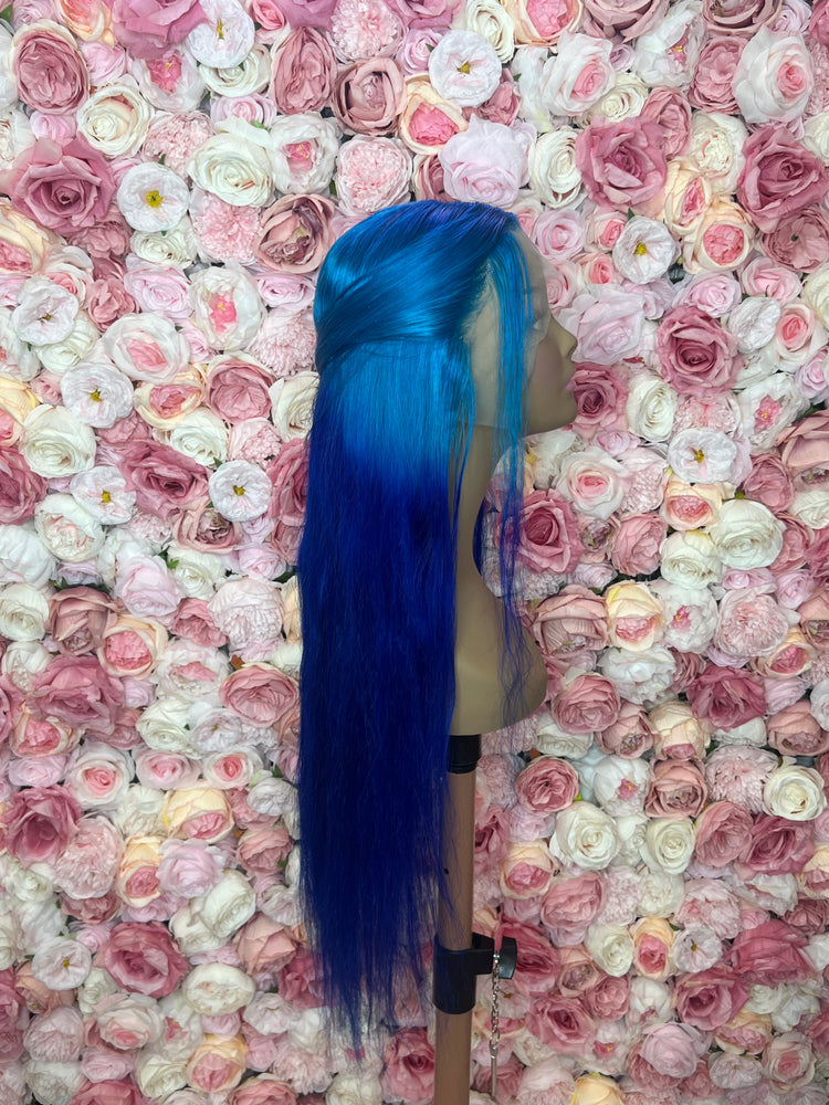 Luscious HD Blue Ombre Front Lace 13x4 180% Density Wig