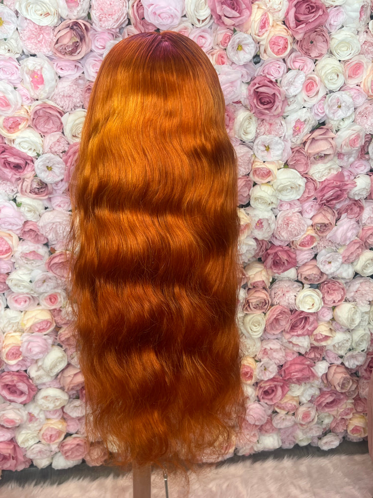 Luscious HD Orange Ginger Front Lace 13x4 180% Density Wig