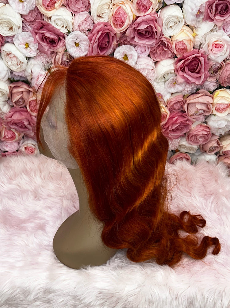 Luscious HD Orange Ginger Front Lace 13x4 180% Density Wig