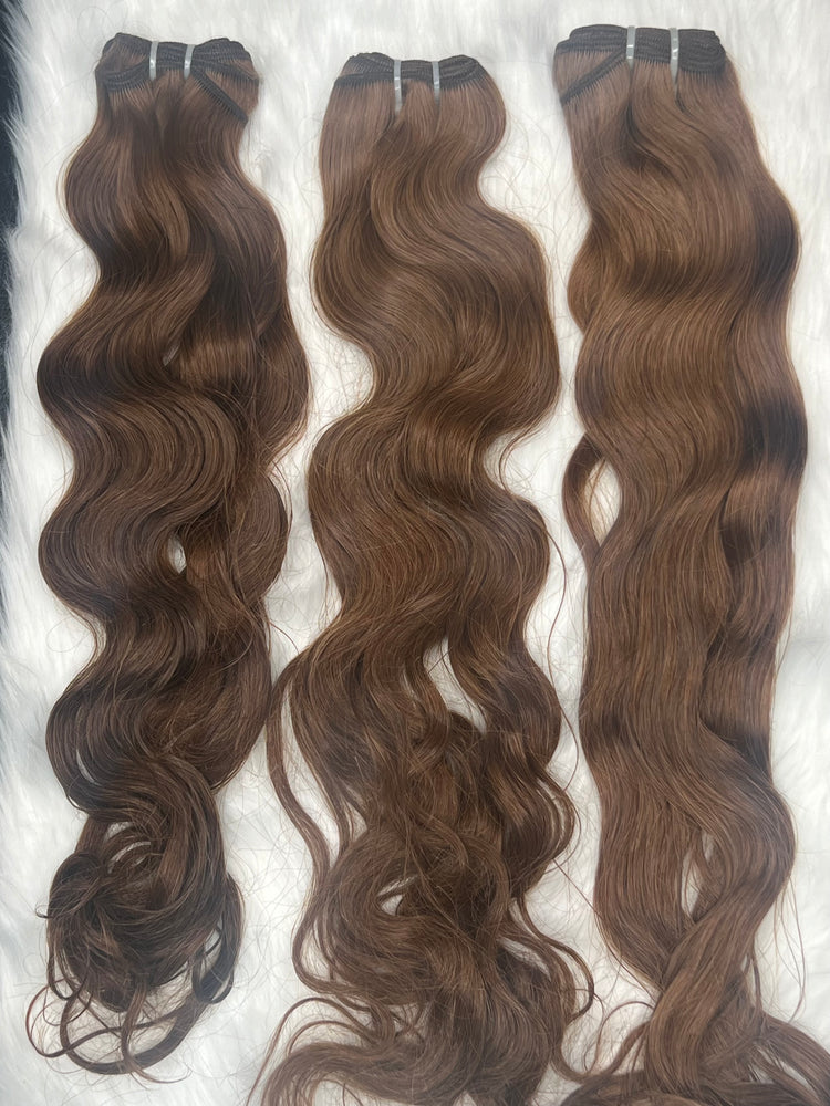 LUX Exclusive Raw Brown #10 Natural Wavy Hair Bundle Deal