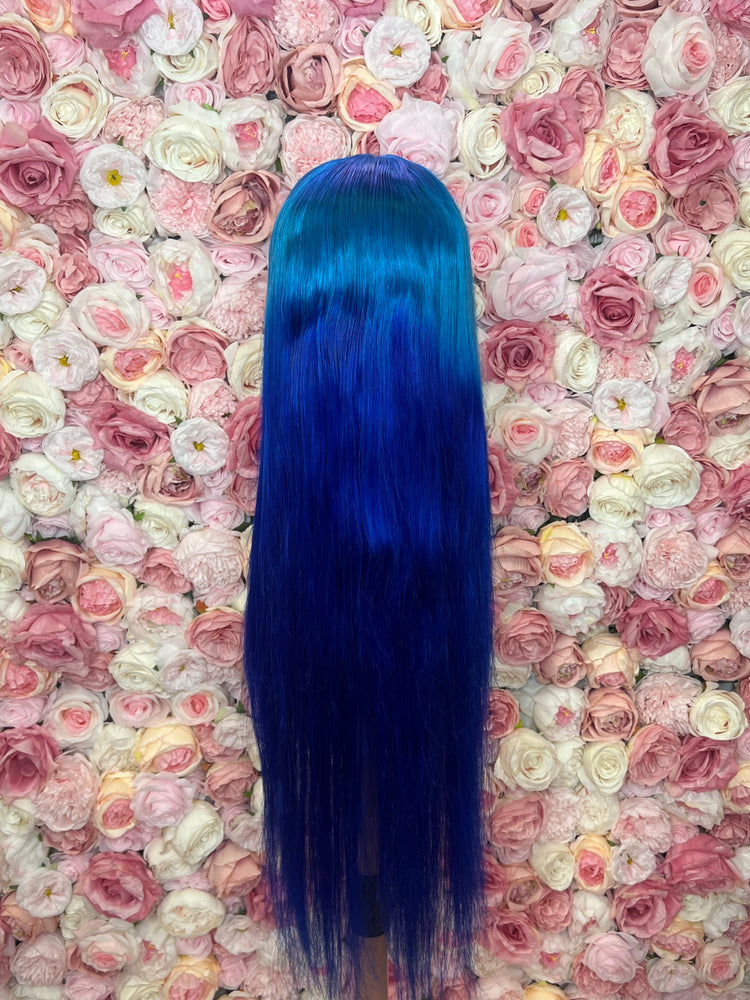 Luscious HD Blue Ombre Front Lace 13x4 180% Density Wig