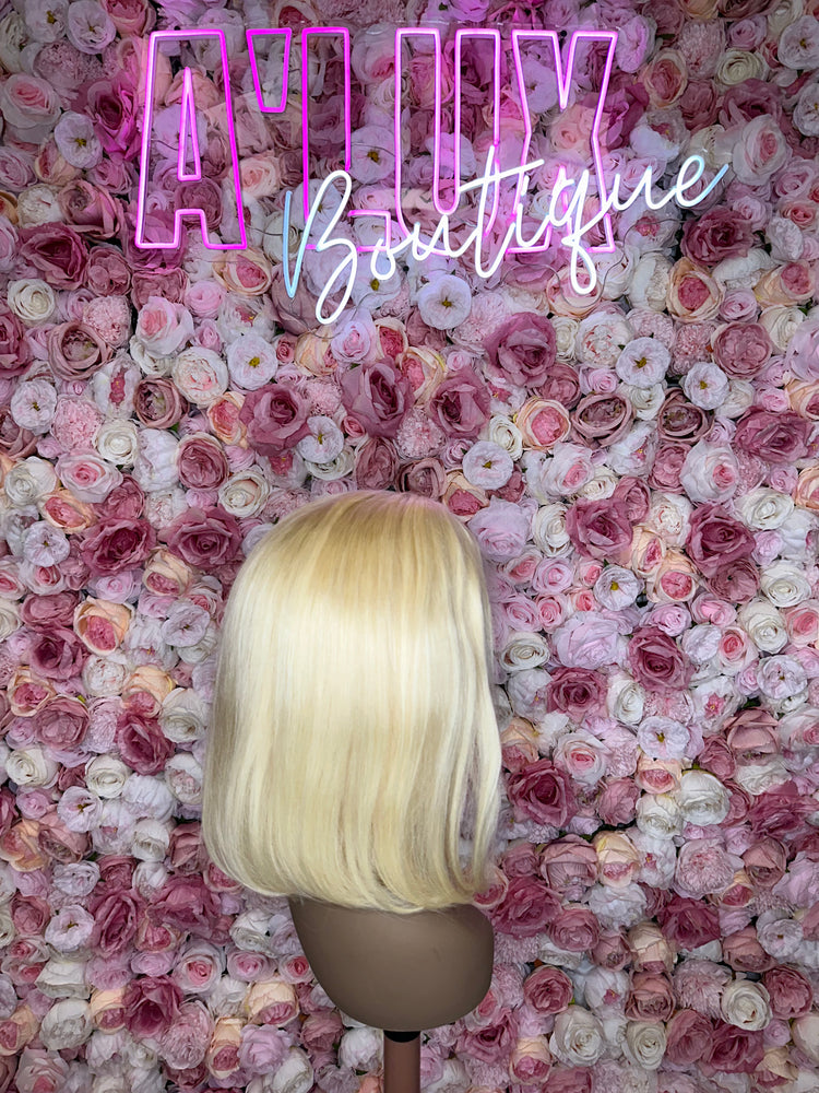 Luscious HD 613# Blonde Straight Bob 13X4 Lace Frontal 150% Density Wig