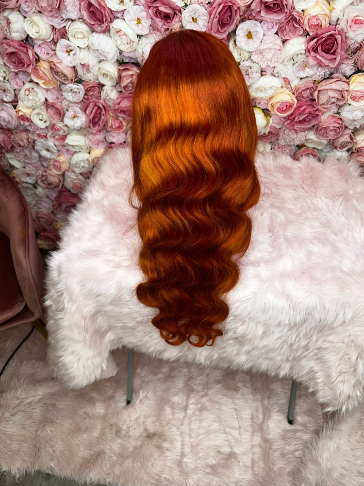 Luscious HD Orange Ginger Front Lace 13x4 180% Density Wig