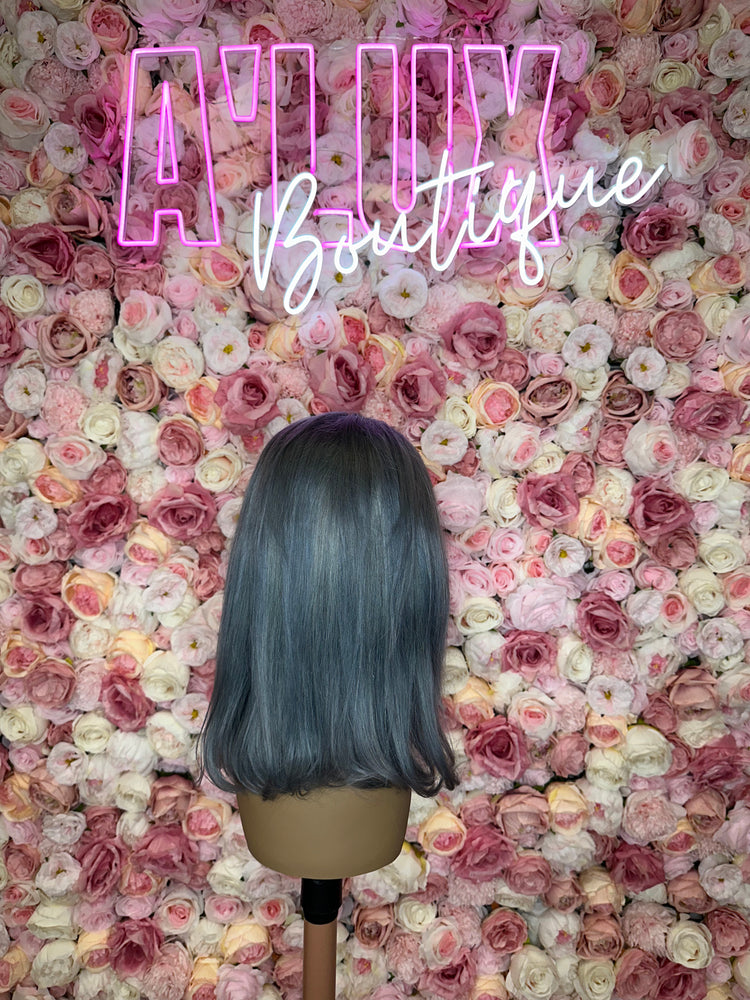 Luscious HD Gray Straight Bob 13X4 Lace Frontal 150% Density Wig