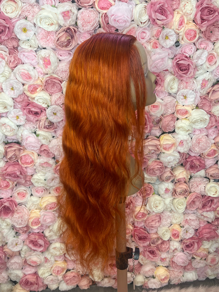 Luscious HD Orange Ginger Front Lace 13x4 180% Density Wig