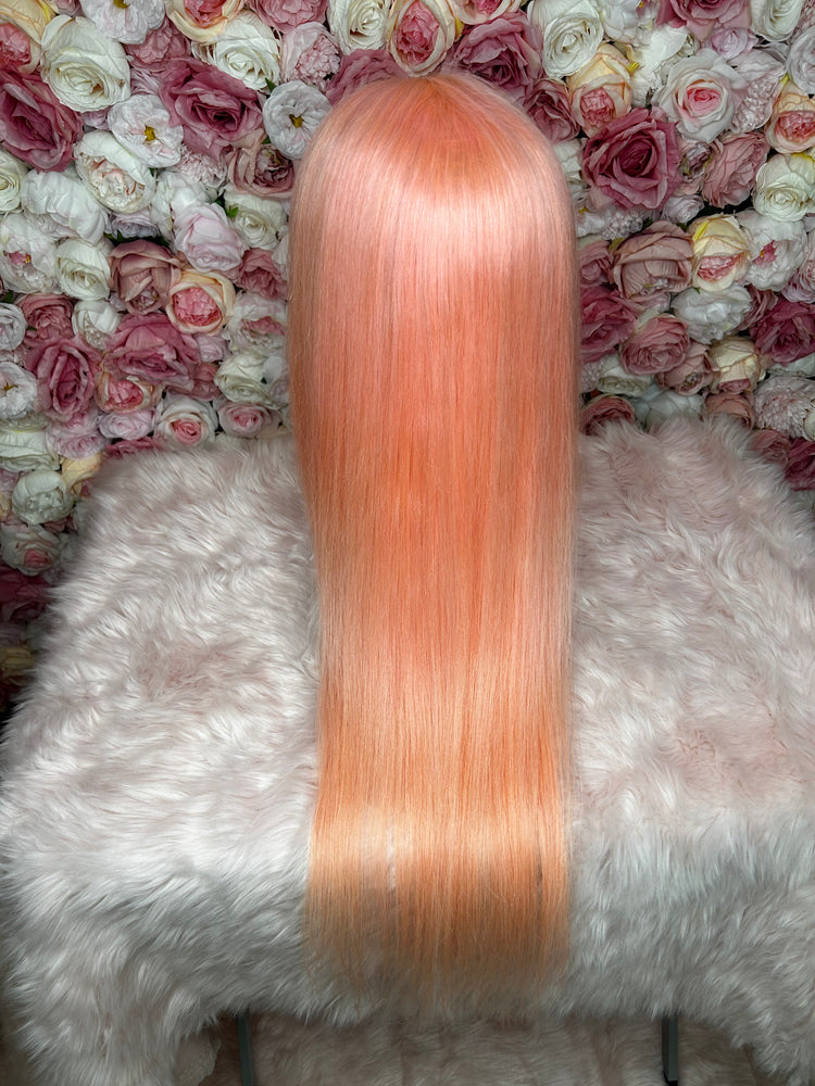 Luscious HD Pink Silky Straight Front Lace 13x4 150% Density Wig