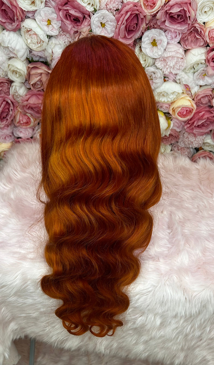 Luscious HD Orange Ginger Front Lace 13x4 180% Density Wig