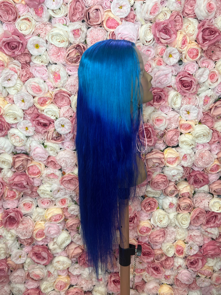 Luscious HD Blue Ombre Front Lace 13x4 180% Density Wig