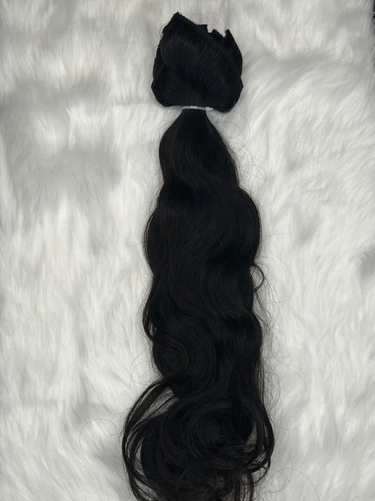 LUX Raw Wavy Natural Black Clip-In Extensions